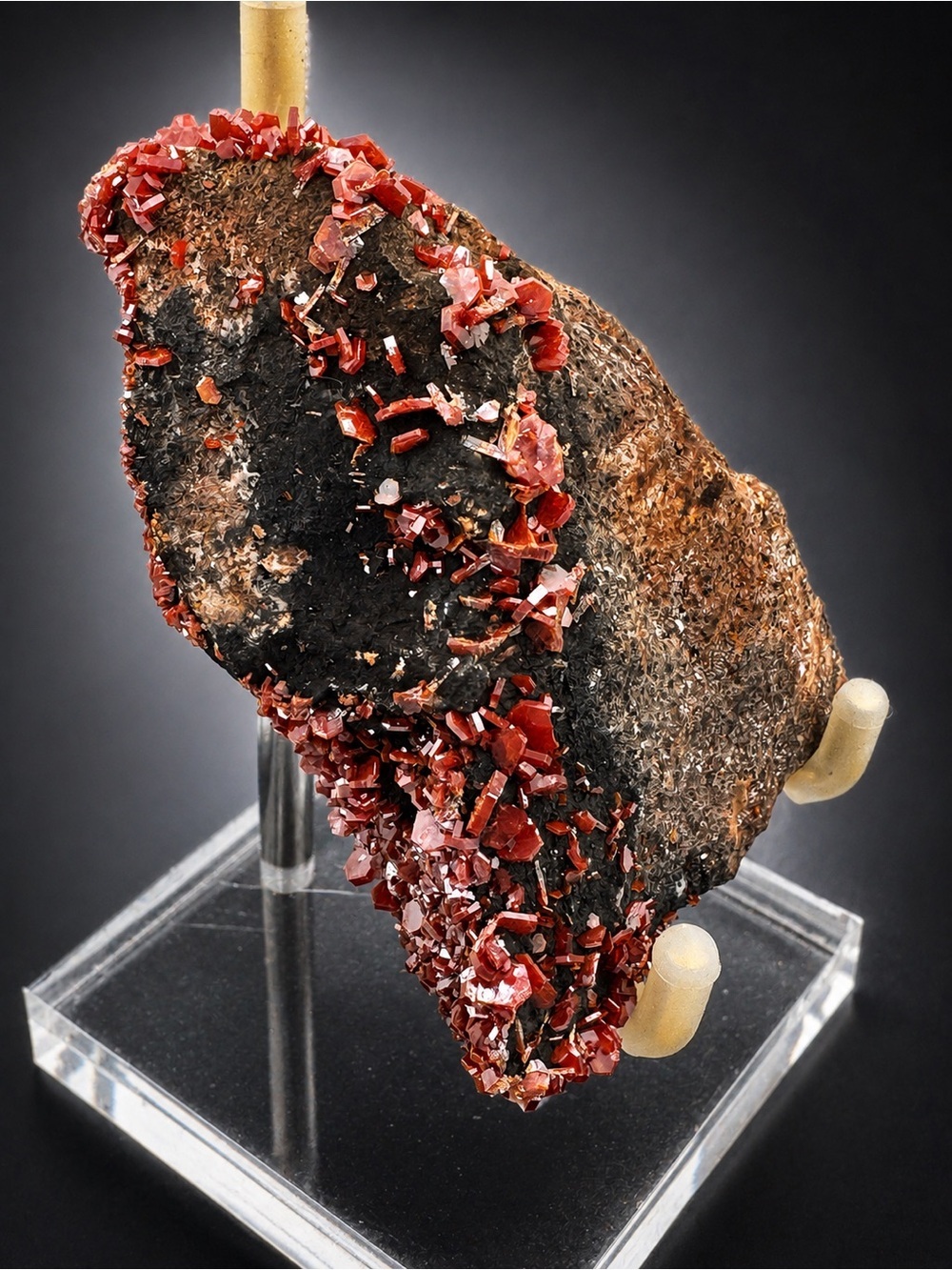 Vanadinite Crystal Cluster on Matrix